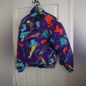 Vintage colorful reversible jacket size Medium